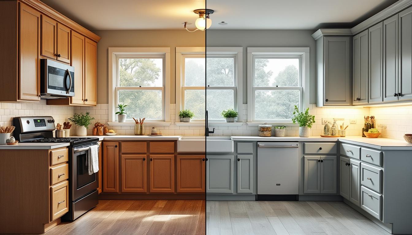 découvrez des astuces simples et économiques pour moderniser votre cuisine datée sans vous ruiner. transformez votre espace facilement avec peu de moyens.