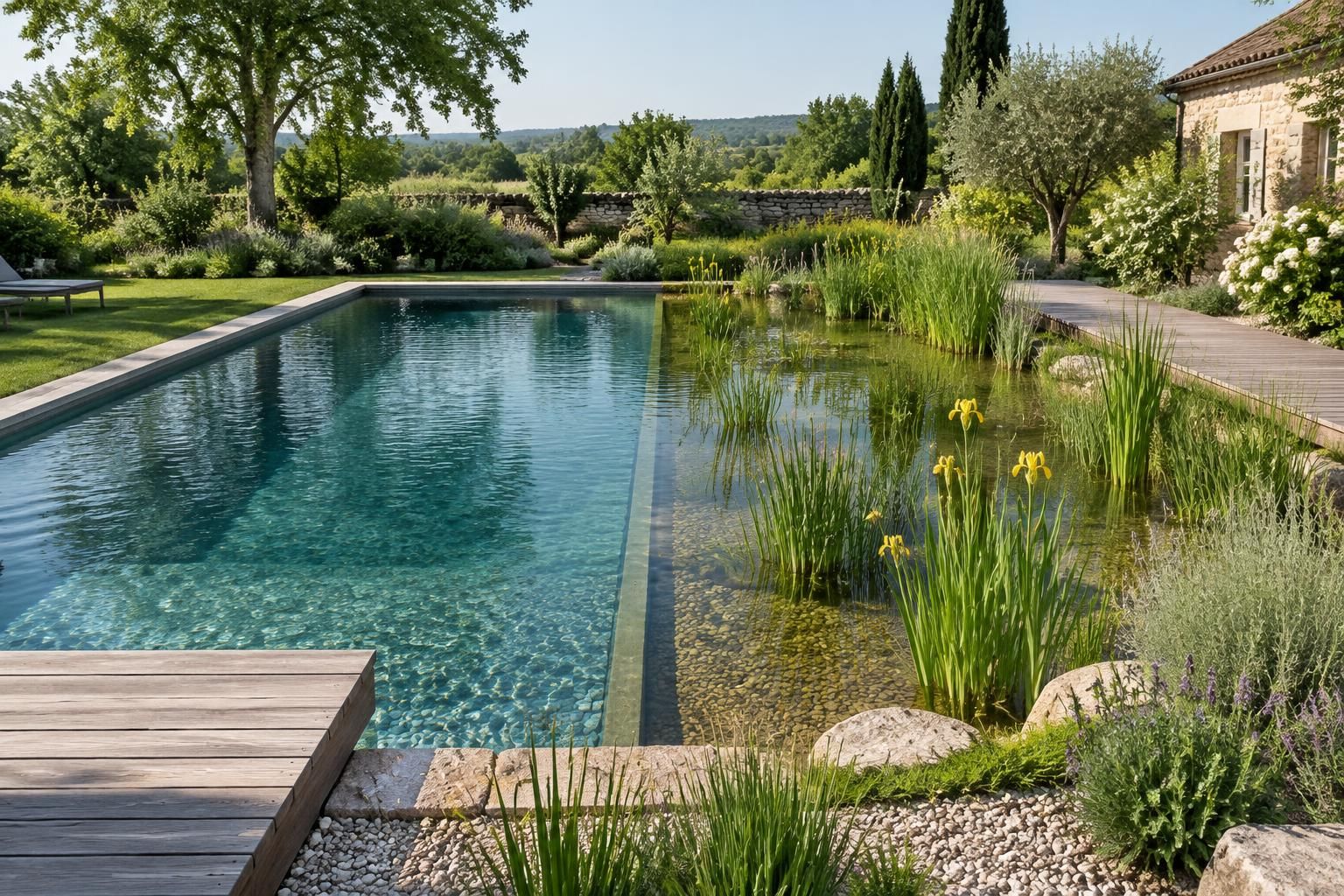 découvrez quelle surface prévoir pour la zone de régénération d’un bassin de baignade naturelle à lagunage et comment dimensionner votre bassin.