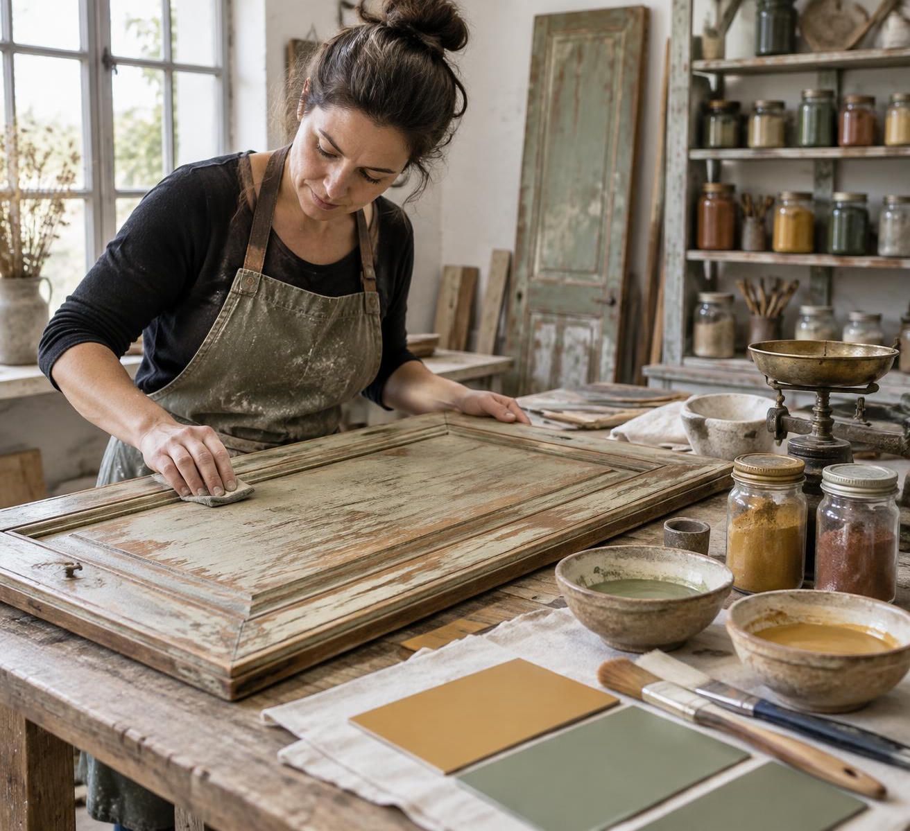 découvrez comment préparer et appliquer une peinture à la caséine sur des boiseries anciennes : recette, étapes de préparation et rendu mat authentique.